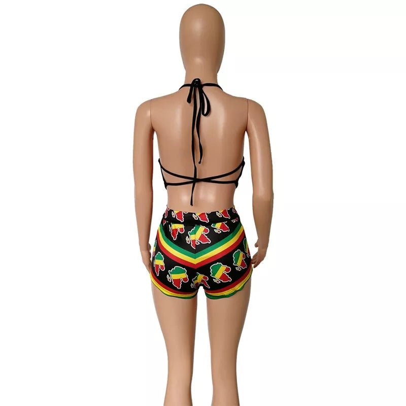 Everything Vibes 2 piece bikini shorts set – GahdessBoutique