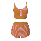 Chocolate covered strawberry 2 piece shorts set