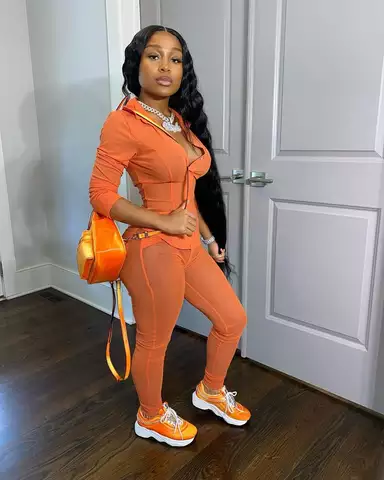 Orange you see right through me 2 piece pants set - GahdessBoutique