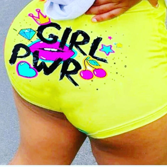 Girl Power booty shorts - GahdessBoutique