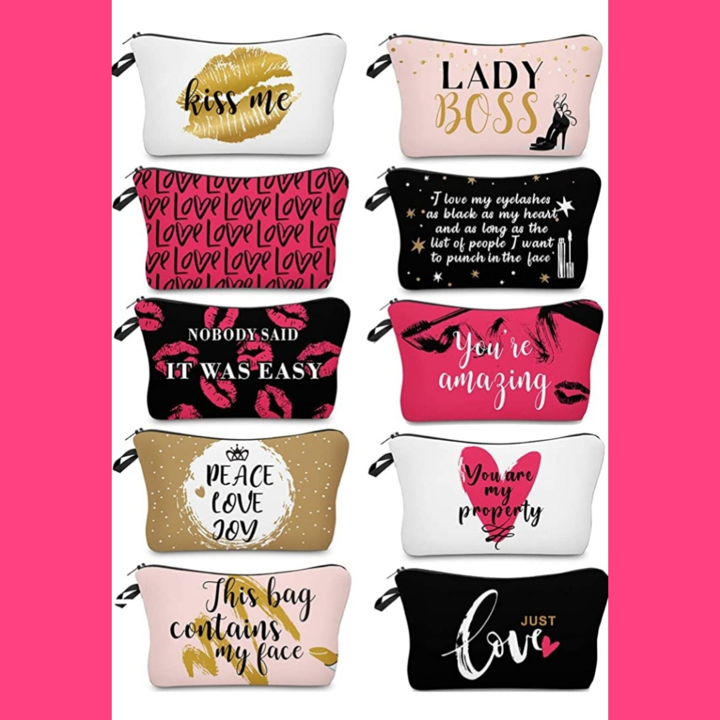 Gorgeous Girl cosmetic bags