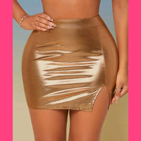 Liquid Gold mini skirt