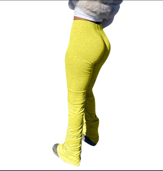 Yellow stacked leggings - GahdessBoutique